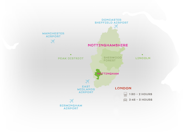Map of Nottingham
